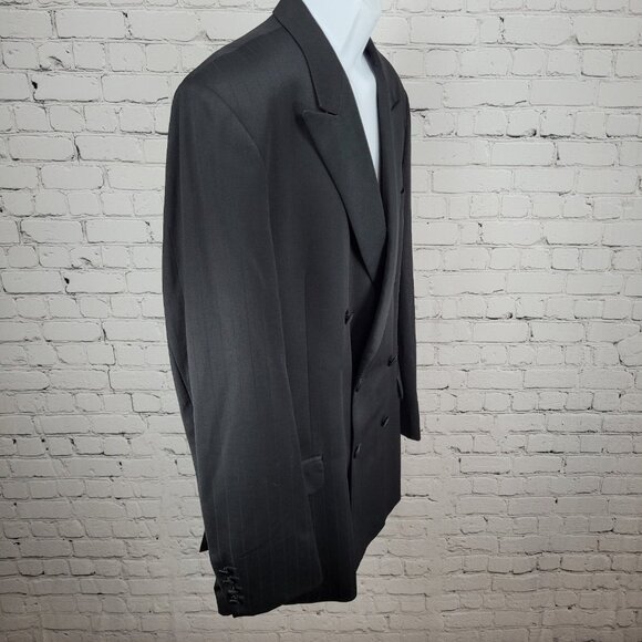 Moss Bros Italian Wool Super 120's Limited Edition Double Breasted Tuxedo 42L - Picture 16 of 16